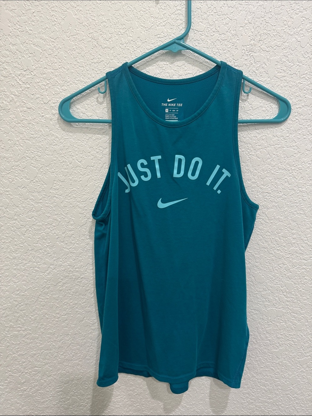 Nike Teal Dri-Fit Tank with Light Blue Swoosh